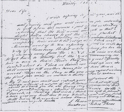 Letter from John Bone to his Wife